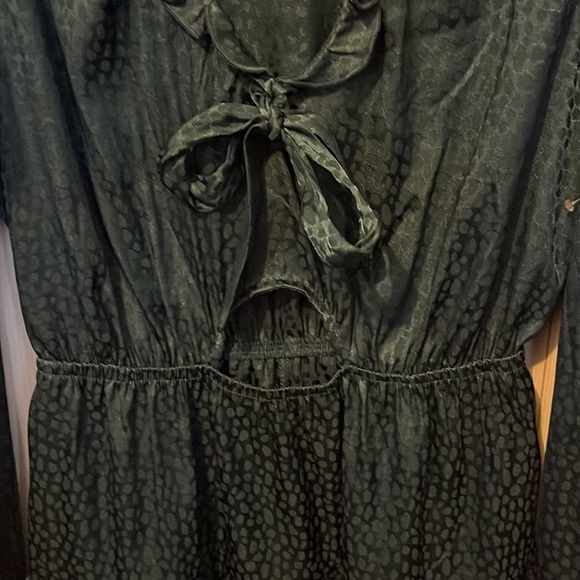 Dark Green Long Sleeve Dress - Picture 2 of 5